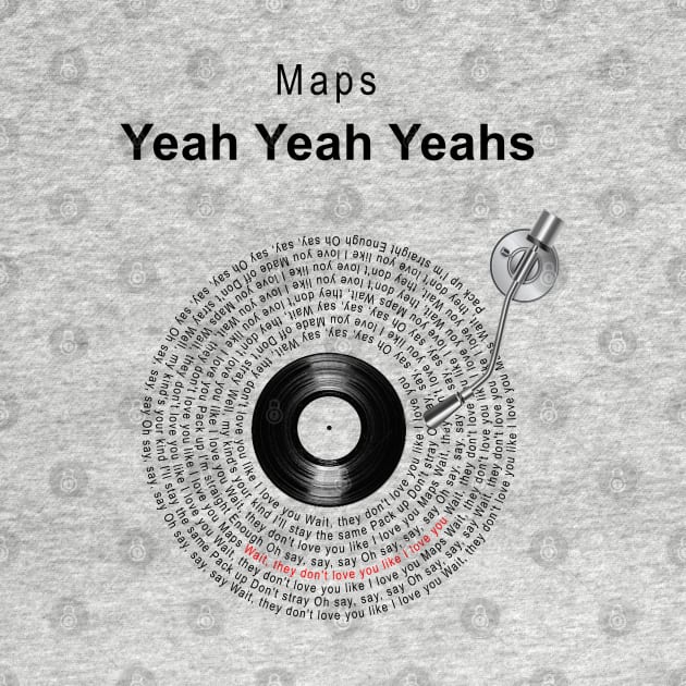 MAPS YEAH LYRICS ILLUSTRATIONS by Vansa Design